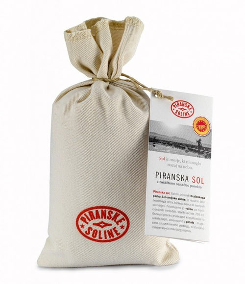 Salz aus Piran g.U., 500 g im Leinenbeutel
