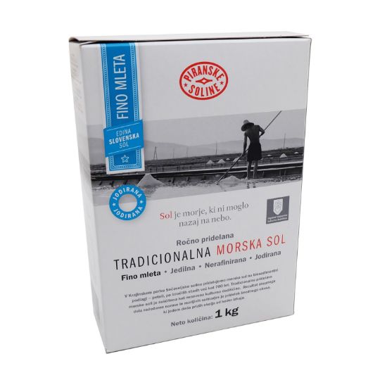 Meersalz fein & jodiert 1 kg – Piranske Soline – Ansicht 2 | Adria Salz