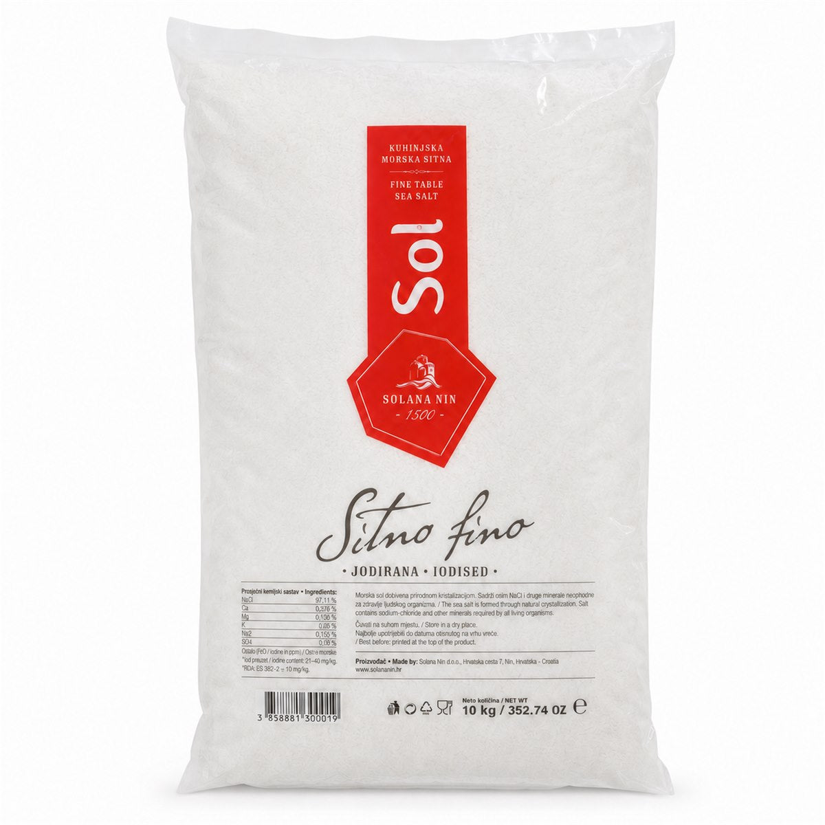 Traditionelles Meersalz, fein, 10 kg